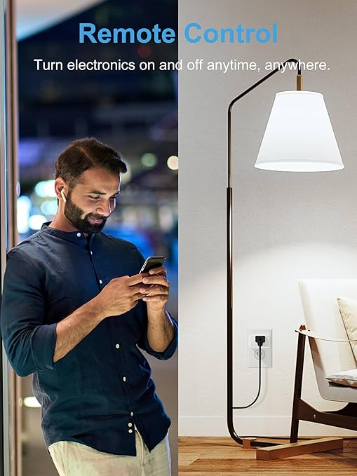 EIGHTREE Zigbee Smart Plug 𝟭𝟱𝑨, Energy Monitoring, 𝗭𝗶𝗴𝗯𝗲𝗲 𝗛𝘂𝗯 Required, Zigbee Repeater, ETL Certified, Smart Plugs That Compatible with Alexa & Home Assistant & SmartThings, 2 Packs