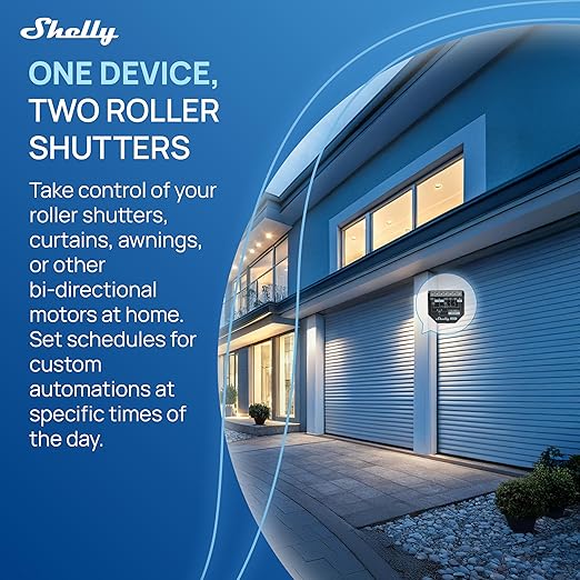 Shelly 2PM Gen4 | Wi-Fi, Zigbee & Matter 2-Channel Smart Relay Switch with Power Metering | Home Automation | Alexa, SmartThings, Google Home, HomeKit Compatible | Roller Shutters Control (2 Pack)