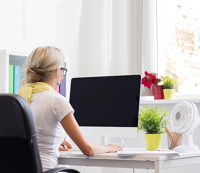 Genesis 6-Inch Clip Convertible Table-Top & Clip Fan Two Quiet Speeds - Ideal For The Home, Office, Dorm, More White (Pack of 2)
