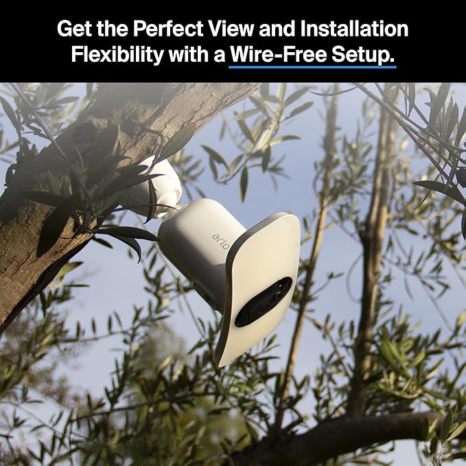 Arlo Pro 3 Floodlight Camera with Solar Panel Bundle | Outdoor | Wireless Security Camera with LED Floodlight, Color Night Vision, 2K Resolution with HDR | Battery gets Charged with Solar Panel, White