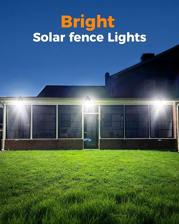Clip On Solar Lights Outdoor,Motion Sensor Outdoor Lights, 72LEDs 600LM Clip on Solar Fence Lights Outdoor Waterproof LED,Solar Lights for Wall Fence,Deck, Gutter,Camping (4, Black)