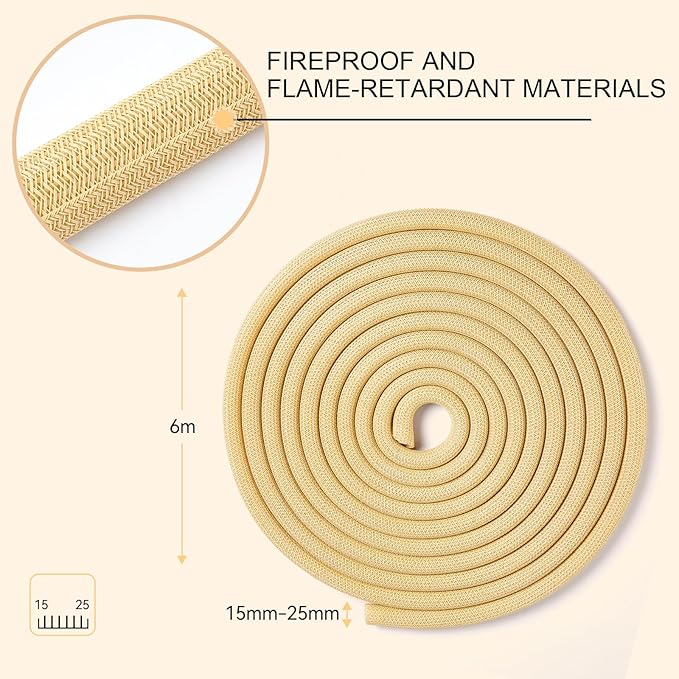 AGPTEK Cable Sleeve, 20ft - 1 inch Cable Management Desk Cord Cover Organizer Wire Hider for Home Office Computer TV Wire Loom Tubing Pet Proof Cord Protector from Cat Dog Chewing, Wood Color