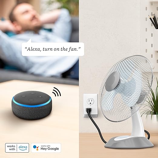 Feit Electric Smart Wi-Fi Plug, Works with Alexa and Google Home, No hub Required, 2.4 Ghz Network Only, Remote Control from Anywhere 15 Amp, Indoor Outlet for Home Appliances