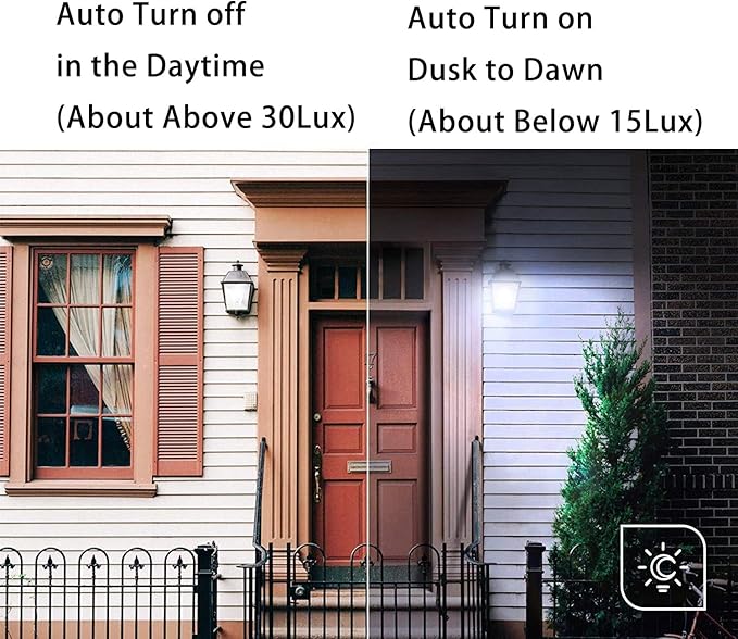 Aukora Dusk to Dawn Light Bulb, 12W (100-Watt Equivalent) Smart Sensor Light Bulbs Super Bright E26 Automatic On/Off Security Lights Outdoor/Indoor for Porch Garage Garden Patio(Cool White 2 Pack)