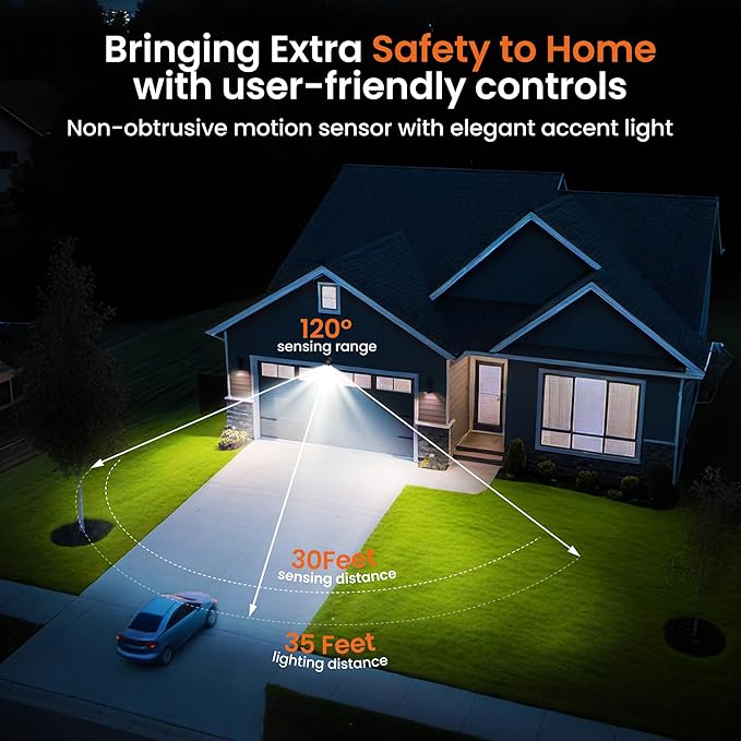 Battery Operated Motion Sensor Light Outdoor, 4000mAh Rechargeable 600 Lumen Battery Powered Spotlight Outdoor Waterproof for Porch, Garage, House (2 Pack Brown)