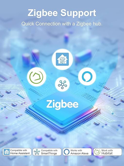 EIGHTREE Zigbee Smart Plug 15A, Energy Monitoring, 𝗭𝗶𝗴𝗯𝗲𝗲 𝗛𝘂𝗯 Required, ETL Certified, Smart Plugs that Compatible with Alexa & Home Assistant & SmartThings, 4 Packs