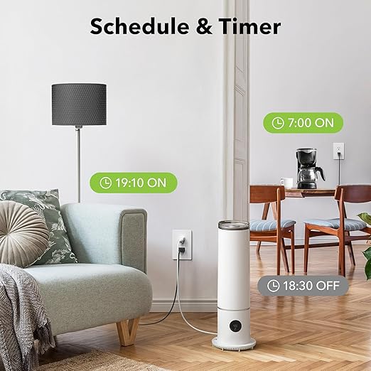 Smart WiFi in-Wall Outlet Switch 2 Individually Outlets Works with Timer Function Compatible with Alexa and Google Assistant BN-LINK