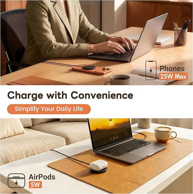 Qi2.2 Magnetic Wireless Charger for iPhone: 25W Fast Charging Mag Pad for Apple iPhone 17 17e 16 15 14 Pro Max Google Pixel 10 - Slim Compact for Desk Bedside Travel - Black