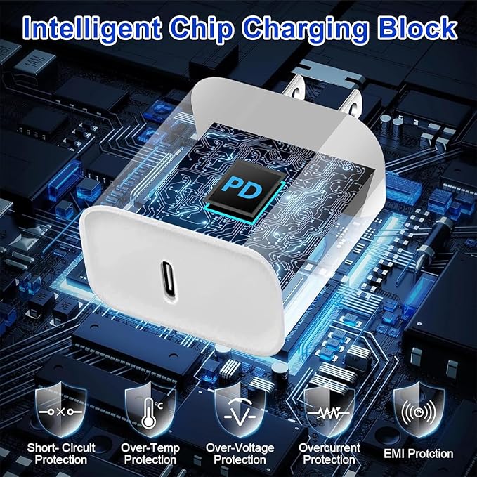 [Apple MFi Certified]Magnetic Charger for iPhone 17,15W Fast Apple Wireless Magnetic Charging Pad,MagSafe Charger with USB C Wall Charging Block for iPhone 17e/Air/16 Pro Max/Plus/15/14,AirPods3/2/Pro