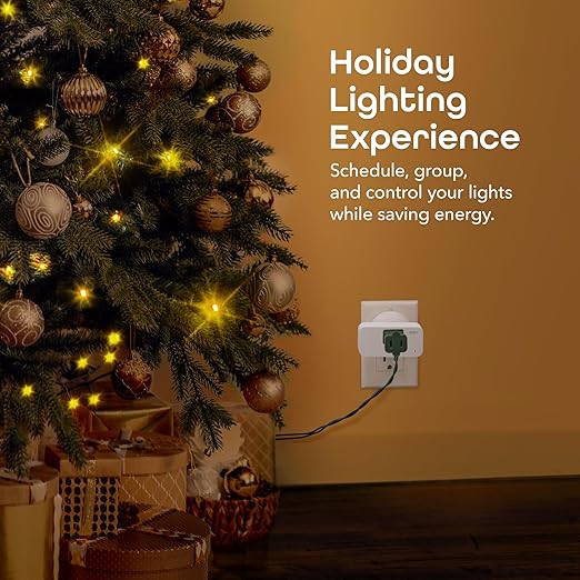 Geeni Smart Plug Mini 15A WiFi Outlet 2-Pack, Compatible with Alexa Google Home, No Hub Required, App Remote Control, UL Certified White