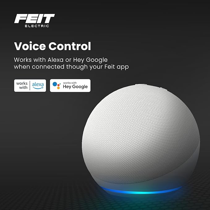 Feit Electric Smart LED Garage Light, 4000 Lumens RGBW Color Changing Deformable Panels, 2.4GHz WiFi App Control, Works with Alexa & Google, E26 Screw-in Ceiling Light for Garage ADJ4000/RGBW/LED/AG
