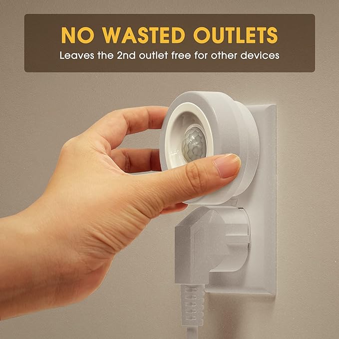 Briignite Motion Sensor Night Light, [4 Pack], Night Lights Plug into Wall, Auto On/Off Motion Activation Nightlight, Energy-Saving 0.6W LED, Warm White, Ideal for Kids, Bedroom, Bathroom