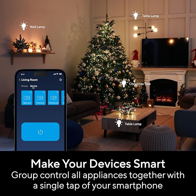 UTEC Smart Plug, Wi-Fi Mesh Outlet, 15A Ultra Efficient Smart Plug Compatible with Alexa, Google Home & IFTTT, No Hub Required, 2.4GHz Wi-Fi Only, Remote Control, ETL Certified, 2 Pack
