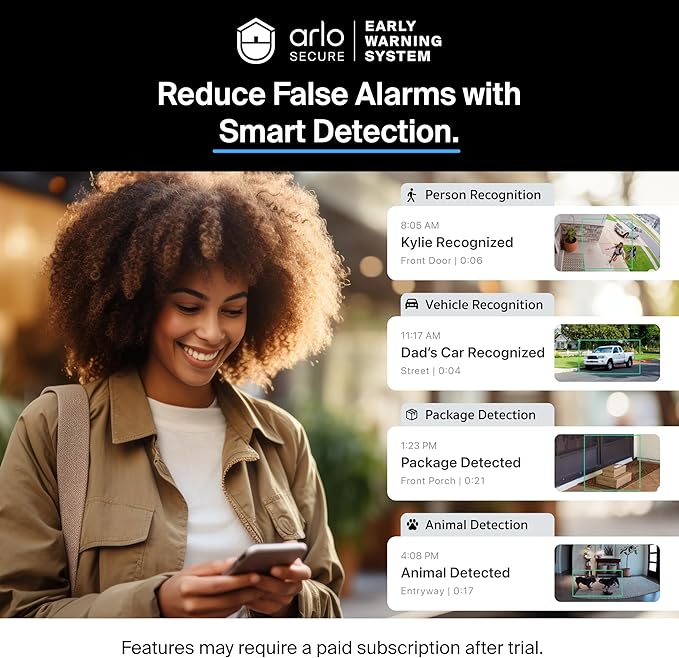 Arlo Pro 3 Floodlight Camera + Outdoor Charging Cable | Home Security Camera with 2K Video and HDR | Wire-Free, Weather-Resistant, Color Night Vision, Spotlight, 160-Degree Field of View, 2-Way Audio