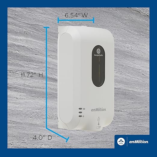 enMotion Georgia‑Pacific (by GP PRO) Gen2 Automated Touchless Soap and Sanitizer Dispenser, White, 52058