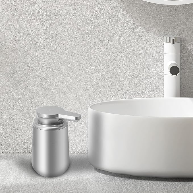 12 oz. Automatic Soap Dispenser Stainless Steel with Sensor Infrared Soap Dispenser Electric IPX5 Waterproof USB-C Charging Motion Sensor for Kitchen & Bathroom (Silver Arc)