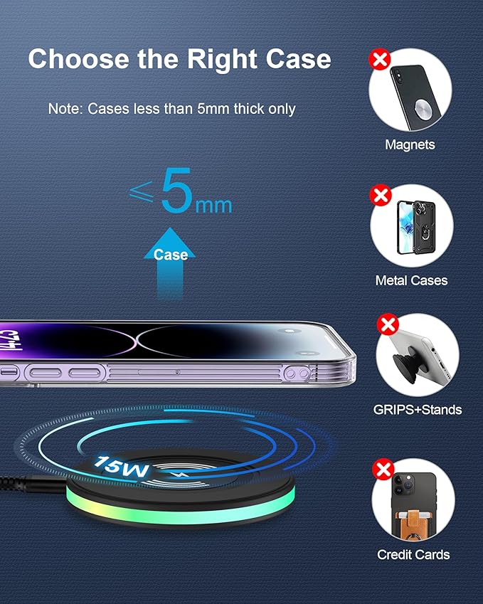 2Pack 15w Phone Wireless Charging Pad for Google Pixel 10 Pro XL 9a 9 8 8 Pro 7 pro, QI Wireless Charger Station Cargador Inalambrico for Android Samsung Galaxy S25 S24 S23 + S22 Ultra Apple iPhone