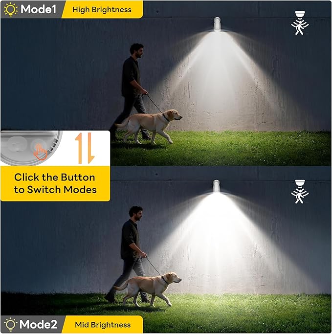 Rechargeable Battery Operated Motion Sensor Light, 4000mAh Battery Powered Spotlight 600 Lumen Outdoor IP65 Waterproof for Porch, Yard, Wall, Garden