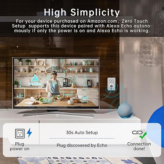 Matter Smart Plug 10A, Smart Wi-Fi Outlet Compatible with Alexa, Apple Homekit, Google Home, SmartThings, Home Assistant, No Hub Required, ETL & FCC & RoHS Certified, 2.4G WiFi Only, 1-Pack