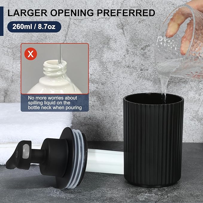 Automatic Soap Dispenser Liquid Touchless: 9oz Black Plastic - Rechargeable Electric Smart Auto Hand Soap Dispenser - Dish Bathroom Kitchen