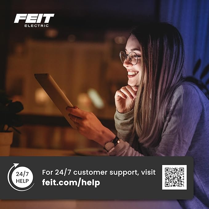 Feit Electric Smart LED Garage Light, 4000 Lumens RGBW Color Changing Deformable Panels, 2.4GHz WiFi App Control, Works with Alexa & Google, E26 Screw-in Ceiling Light for Garage ADJ4000/RGBW/LED/AG