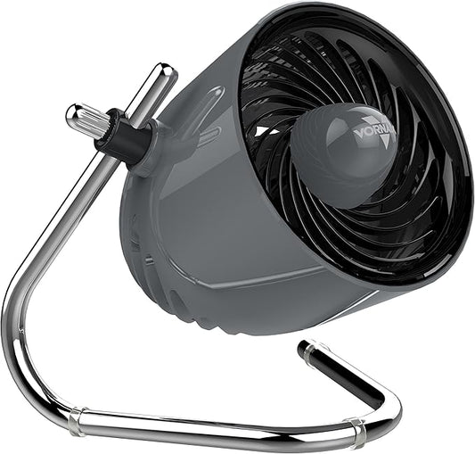 Vornado Pivot Personal Air Circulator Fan, 6-inch, Quiet Portable Travel Fan, 3 Speeds, Storm Gray