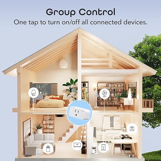 Geeni Smart Plug Mini 15A WiFi Outlet 2-Pack, Compatible with Alexa Google Home, No Hub Required, App Remote Control, UL Certified White
