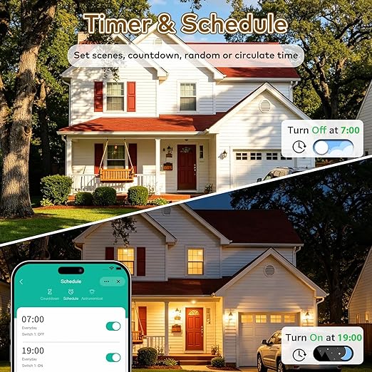 NineLeaf Zigbee Smart Outlet w Remote Control, Wireless Plug,Zigbee Hub Required, 500ft, APP & Voice Control, Compatible with Alexa & Google Home, Timer & Schedule, 2 Switches+1 Outlet
