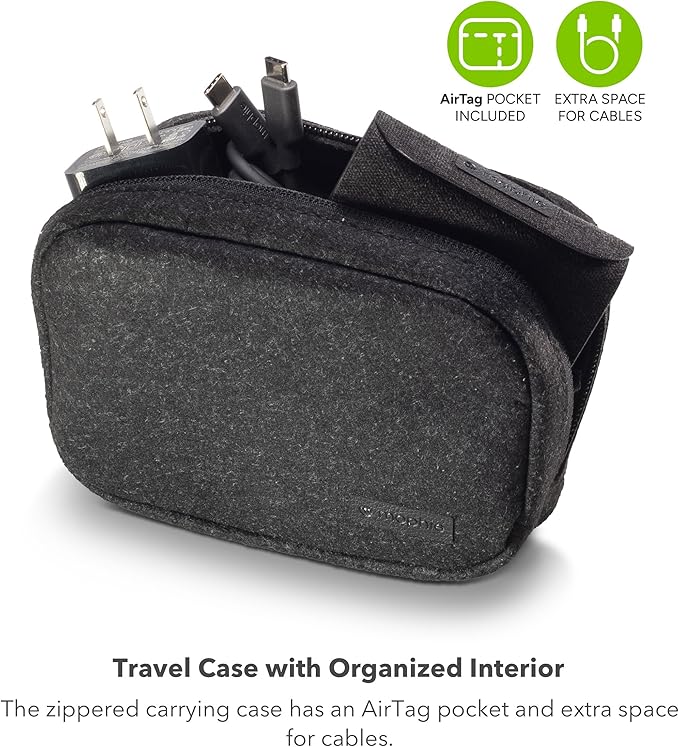 Mophie 3-in-1 Travel Charger v2 with MagSafe - Portable Wireless Charging Hub, Compatible with Apple Devices, iPhone 17/16/15/14/13/12, Apple Watch Series 11 to 1 & Ultra, AirPods Pro/3rd Gen, Black
