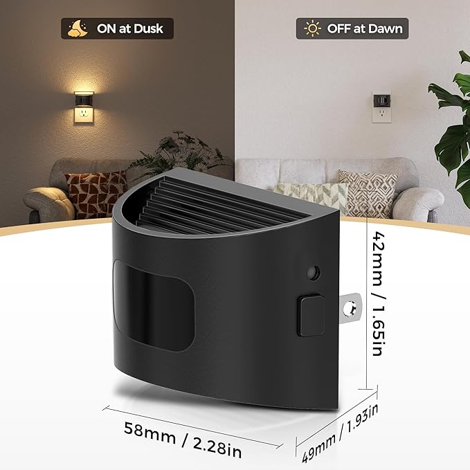 DORESshop LED Night Light[4 Pack], Night Lights Plug into Wall, 3 Color Temperatures Plug in Night Light with Motion Sensor, Dusk to Dawn Sensor, Nightlights for Adults, Bedroom, 3CCT