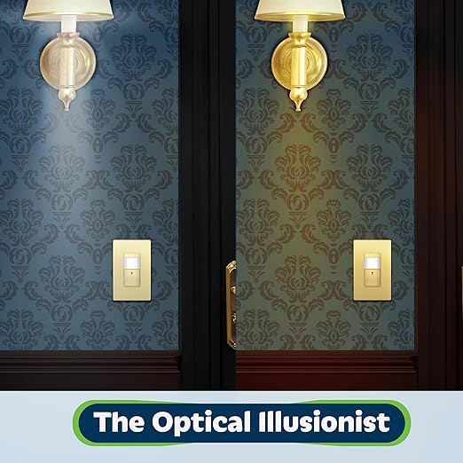 TOPGREENER Motion Sensor Light Switch, Occupancy & Vacancy Motion Sensor Switch, 𝐎𝐩𝐞𝐫𝐚𝐛𝐥𝐞 𝐖𝐢𝐭𝐡𝐨𝐮𝐭 𝐆𝐫𝐨𝐮𝐧𝐝 𝐖𝐢𝐫𝐞, No Neutral Wire, Single Pole, TDOS5-HL-GD, Gold