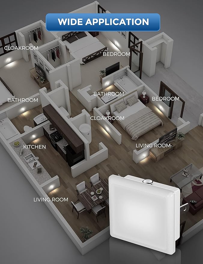 L LOHAS LED Night Lights Plug into Wall, [6-Pack] Plug in Night Light, Dusk-to-Dawn Sensor, 5000K Daylight 0.3W Bright Nightlight Auto-On/Off for Adults Kids Room Bedroom Bathroom Hallway Kitchen