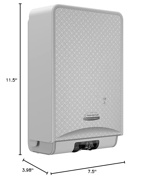 Kimberly-Clark Professional™ ICON™ Automatic Soap and Hand Sanitizer Dispenser (53694), with Silver Mosaic Design Faceplate, 11.5" x 7.5" x 3.98" (Qty 1)