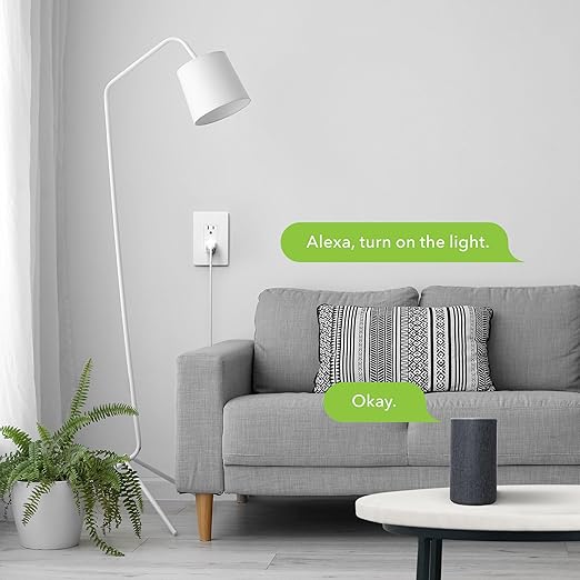 Smart WiFi in-Wall Outlet Switch 2 Individually Outlets Works with Timer Function Compatible with Alexa and Google Assistant BN-LINK