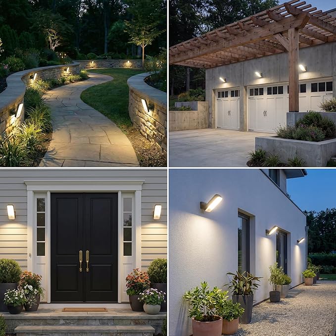 2 Pack Motion Sensor Outdoor Lights, 10000mAh Rechargeable Battery Operated Outdoor Wall Lights with Remote, 3 Modes, 3CCT Dimmable, IP65 Waterproof Outdoor Security Lights for Garage, Yard, Fence