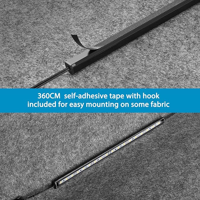Litever LED Safe Lighting Kit. Door Control Activated. 6 pcs Slim 12 inch Light Bars. Linkable Extendable Plug-in for Gun Safe, Closet, Showcase, in-Cabinet Under Counter Pantry. Daylight 5000K